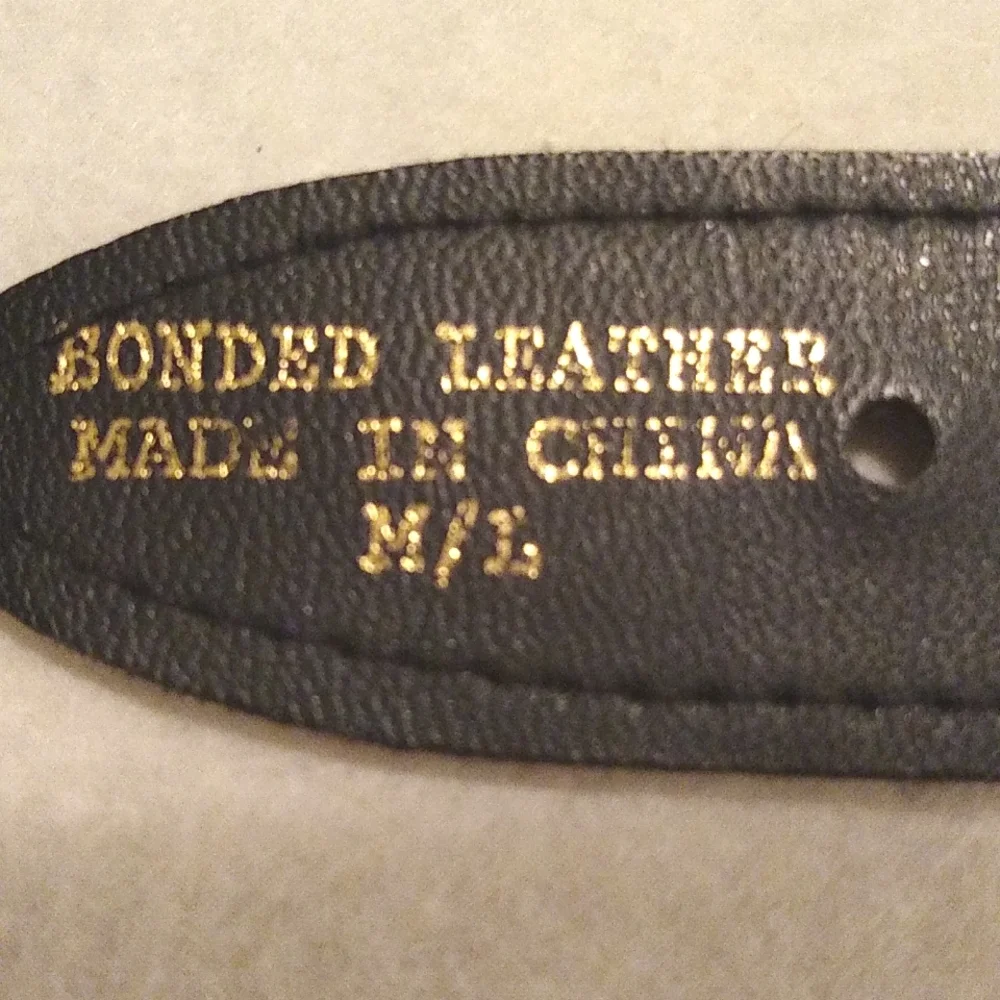 Bronze Color Linked Etched Rectangles Belt
